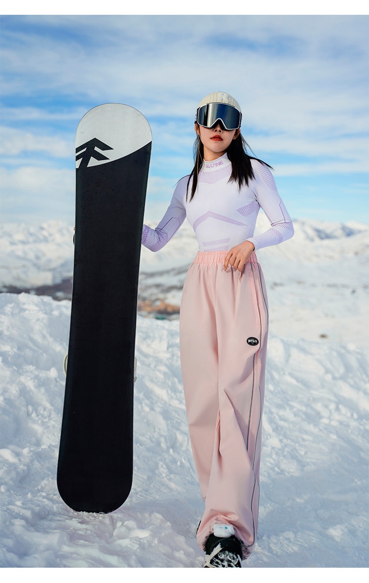 Jupe de ski imperméable et coupe-vent pour homme et femme, idéale pour les activités de plein air. Pantalon de ski chaud en polaire pour snowboard simple ou double._voghion.com
