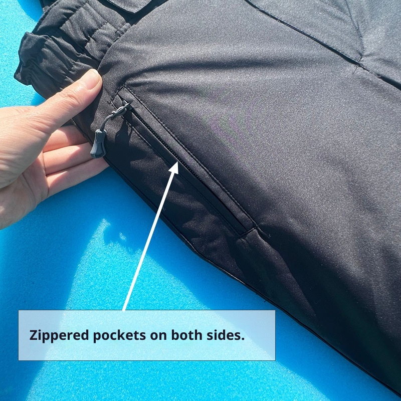 Pantalon de ski enfant 001, chaud, imperméable, coupe-vent et rembourré, avec bretelles, pour le ski en extérieur._voghion.com