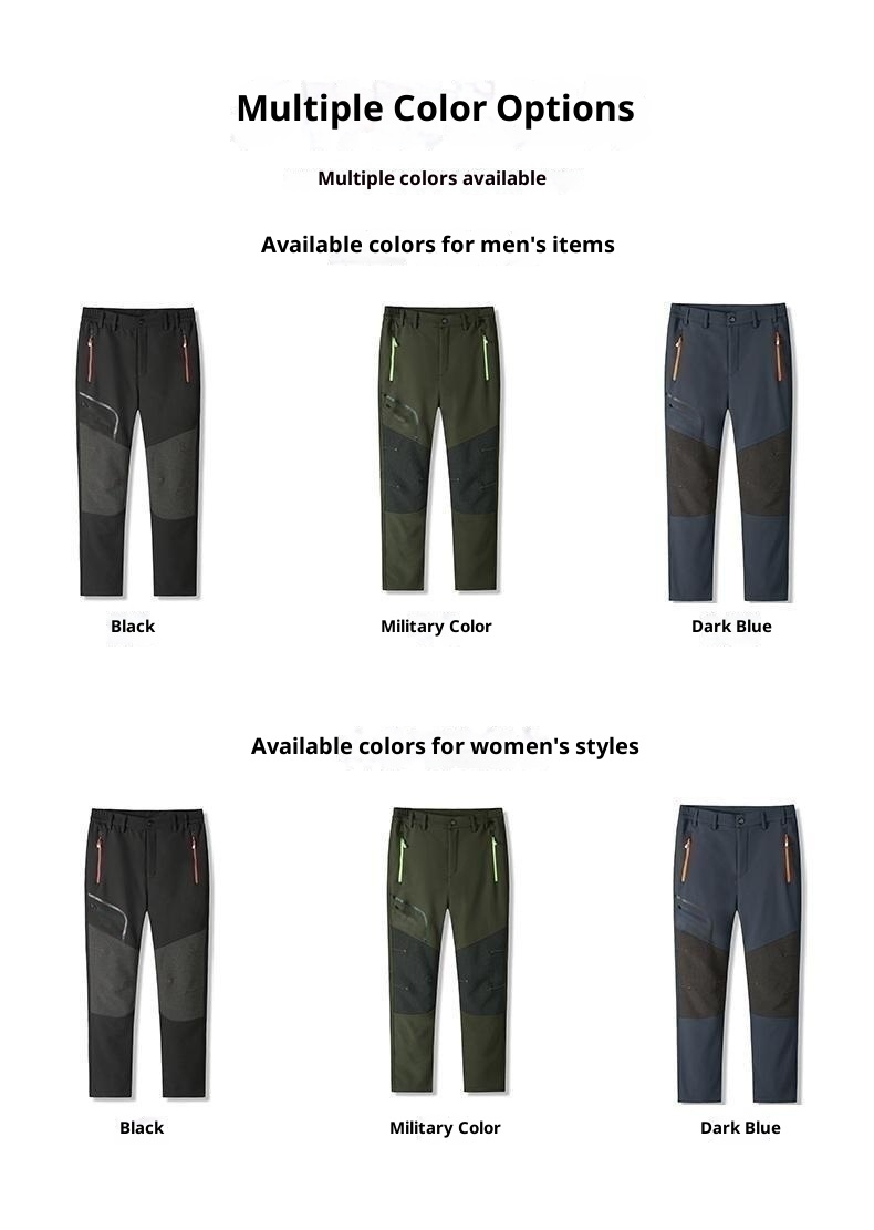 001 Wasserdichte, winddichte, fleecegefütterte, dicke, warme Outdoor-Wander-, Bergsteiger- und Skihose, Softshell-Cargohose für Freizeit und Freizeit_voghion.com