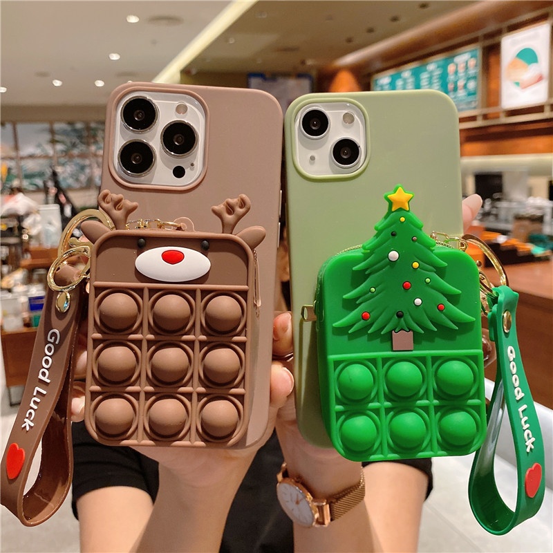 TechGlobe Hot-Selling Compatible With Samsung S22 Plus Stress Relief Coin Purse Phone A53 Soft A3 Christmas 52 Protective Case_voghion.com