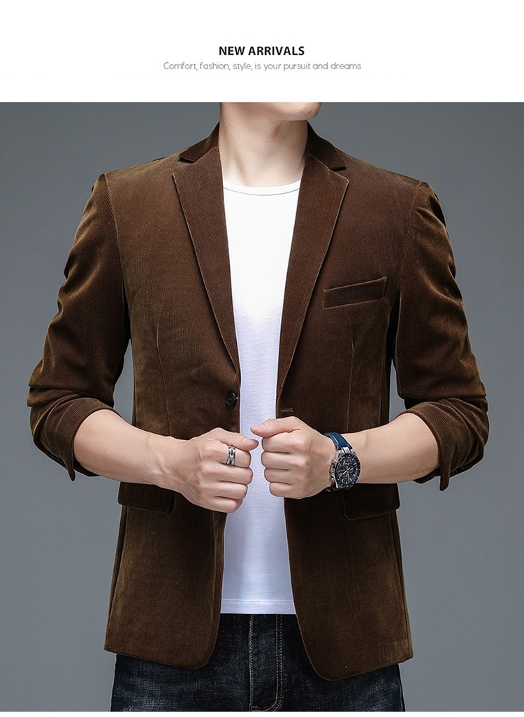 QFV507045555501<2 QFV507045555501<2 Giacca da uomo casual in velluto a coste pregiato, fornitura diretta dalla fabbrica, nuovo cappotto_voghion.com