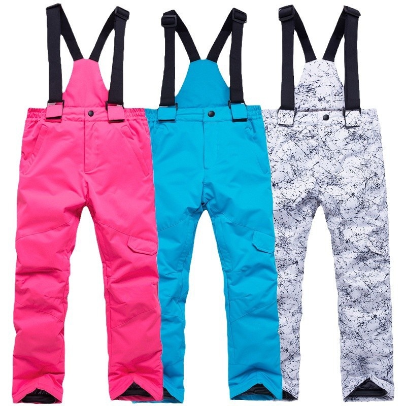 001 Ski Boys Girls Outdoor Sports Windproof Waterproof Warm Suit Children's Snow Pants New Trendy_voghion.com