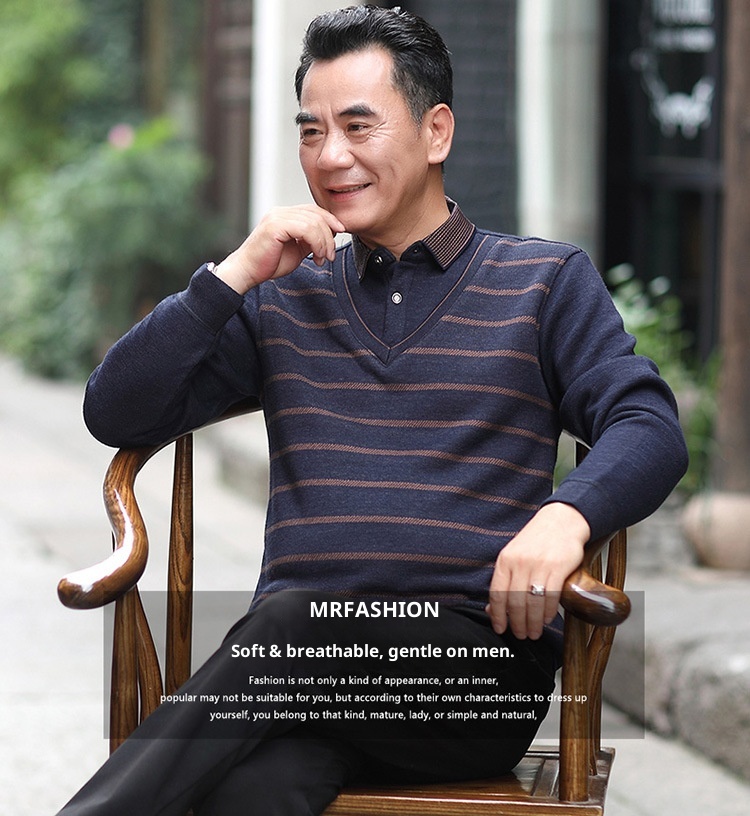 boy Boy Boy And Elderly Fleece-lined Thickened Two-piece Dad's Outfit Base Layer Thermal Clothing Middle-aged Men's Winter_voghion.com