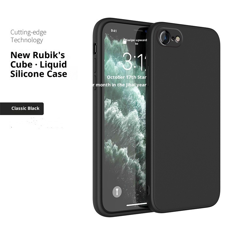TechGlobe compatibile con la custodia protettiva per iPhone 7 Classic SE2 Straight Edge Magic Cube in silicone liquido 8 Plus_voghion.com