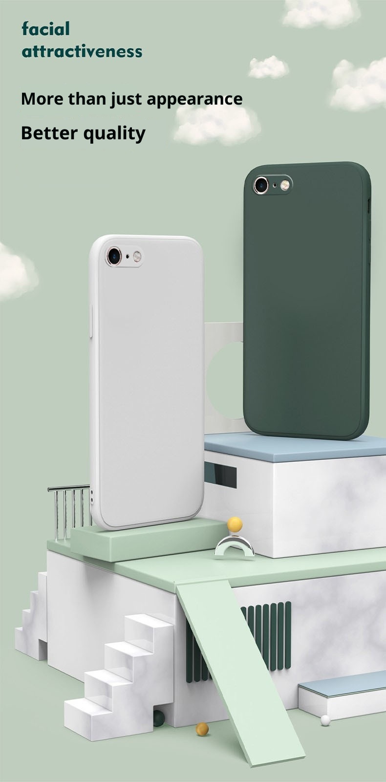 TechGlobe compatibile con la custodia protettiva per iPhone 7 Classic SE2 Straight Edge Magic Cube in silicone liquido 8 Plus_voghion.com