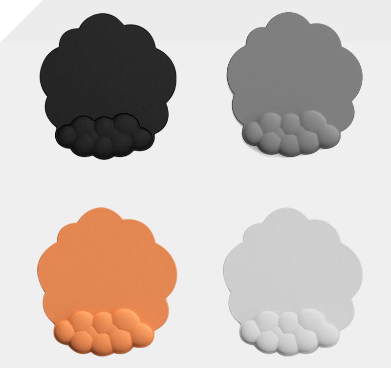 3c Silicone Anti-Slip Cloud Rest Mouse Pad PU Leather Slow Rebound Memory Foam Wrist Support_voghion.com
