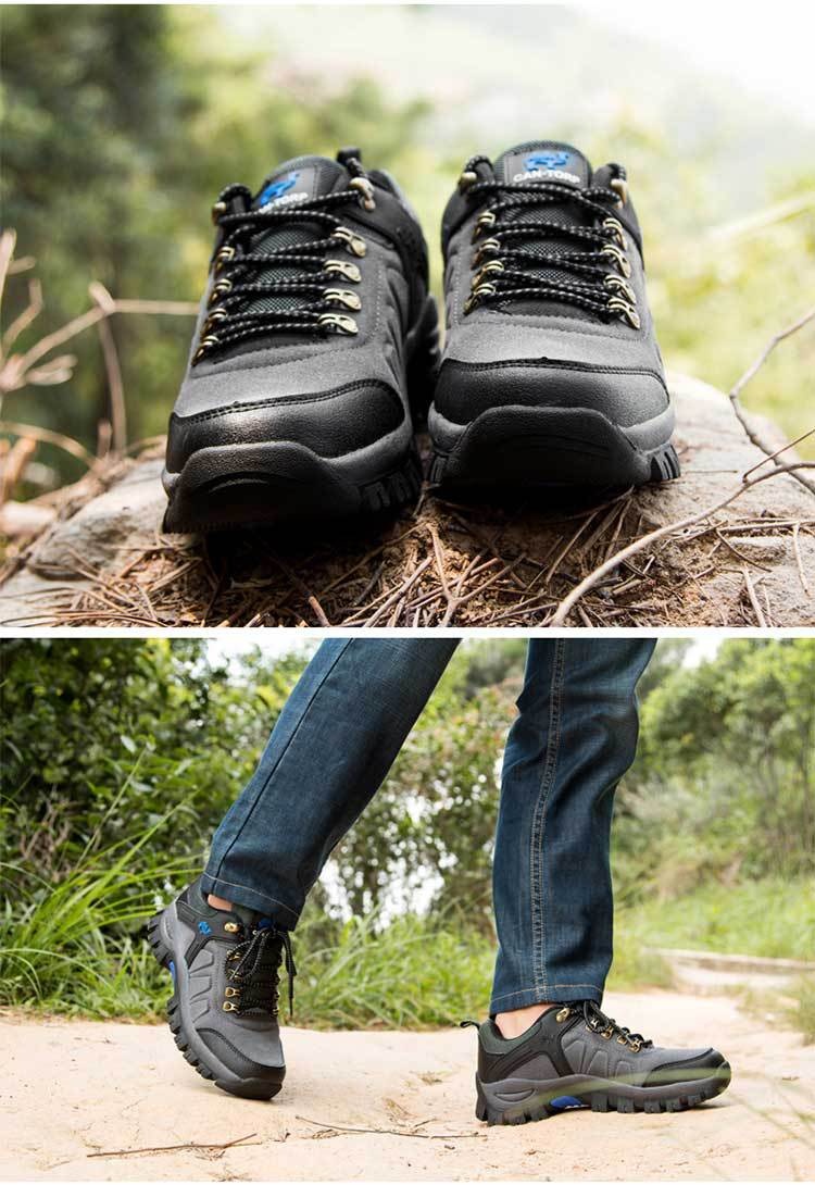 ShoeGlobe Outdoor Hiking Shoes For Men And Women, Sports Casual Trekking Non-Slip Waterproof Wear-Resistant Travel Fleece-Lined_voghion.com