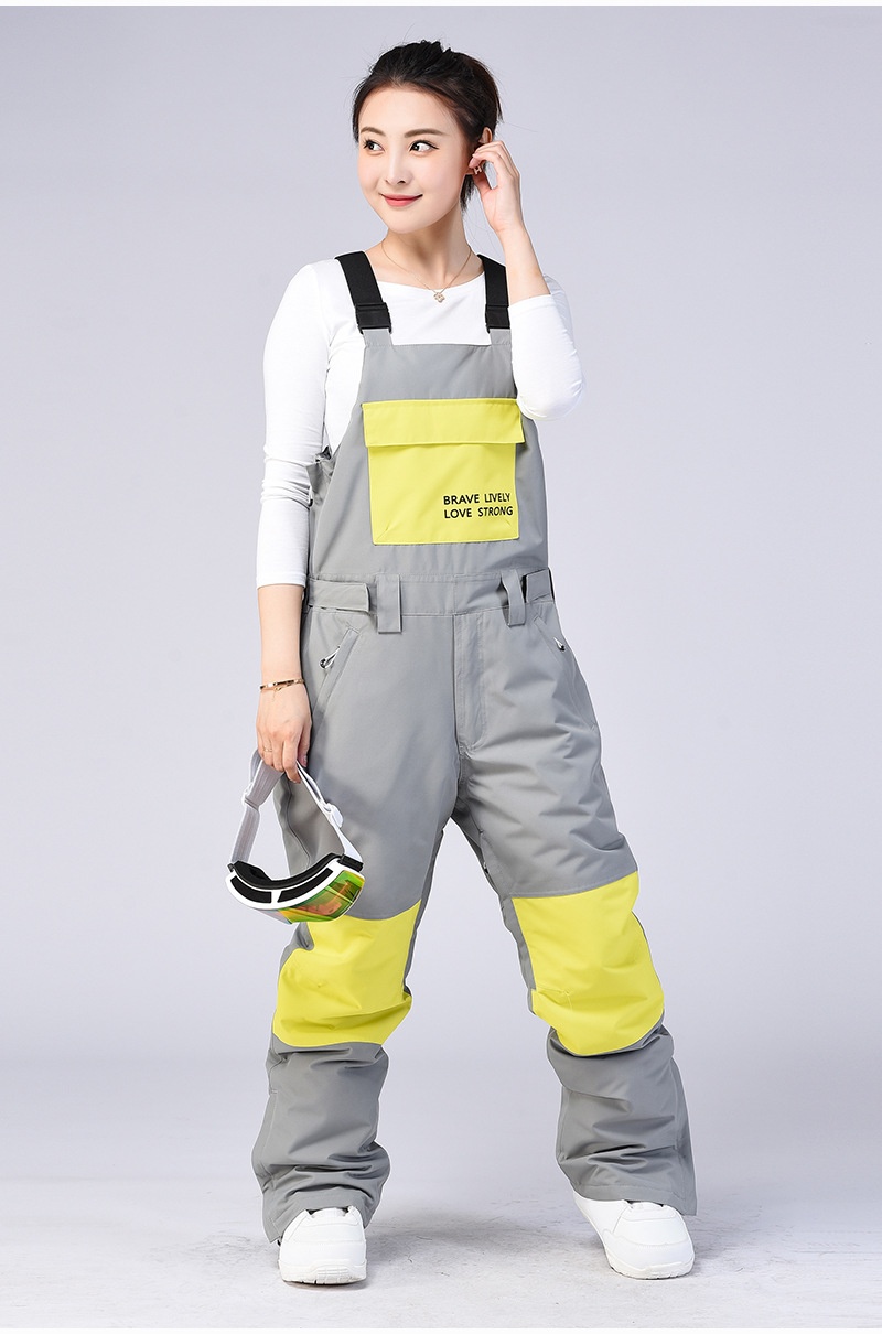 001 Pour hommes et femmes, style couple, salopette, vêtements de ski thermiques d'extérieur, combinaison de snowboard, pantalon de neige une pièce_voghion.com