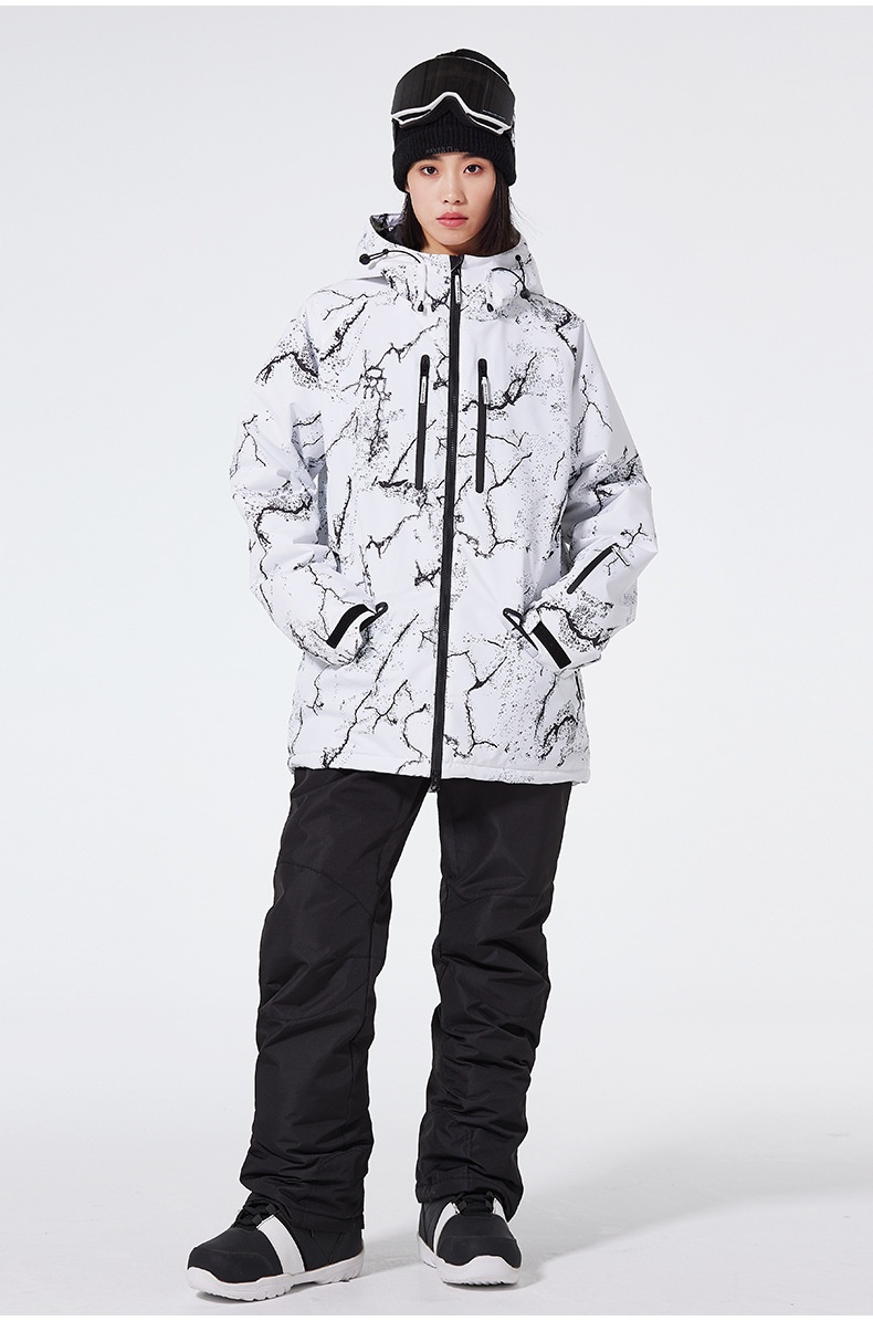 001 Dla mężczyzn i kobiet Par Zimowe Outdoor Wiatroodporne Wodoodporne Ciepłe Pogrubione Spodnie Narciarskie Snowboardowe Odporne na Mróz_voghion.com