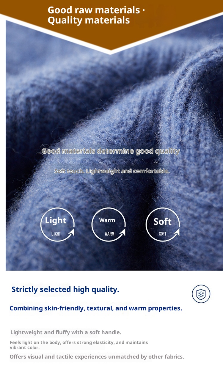 Boy Boy Boy 24 Herbst Winter Neue Wolle Herren Lockerer, lässiger, dicker, warmer Strickpullover aus Kaschmirbasis Herren_voghion.com