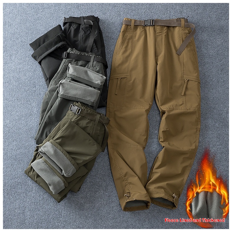 001 Wiatroodporne męskie spodnie motocyklowe z polaru 2025, idealne na zimę, do jazdy na nartach i w górach, cargo_voghion.com