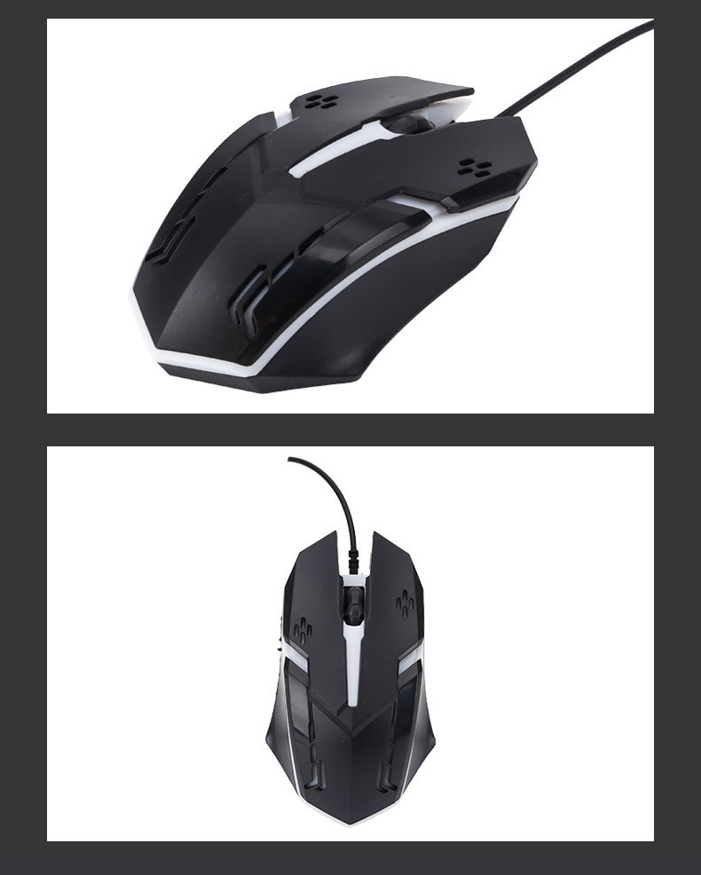 Techglobe Cross-Border Hot-Selling Wired Mechanical RGB Lightweight Gaming PUBG Glowing Mouse Factory_voghion.com