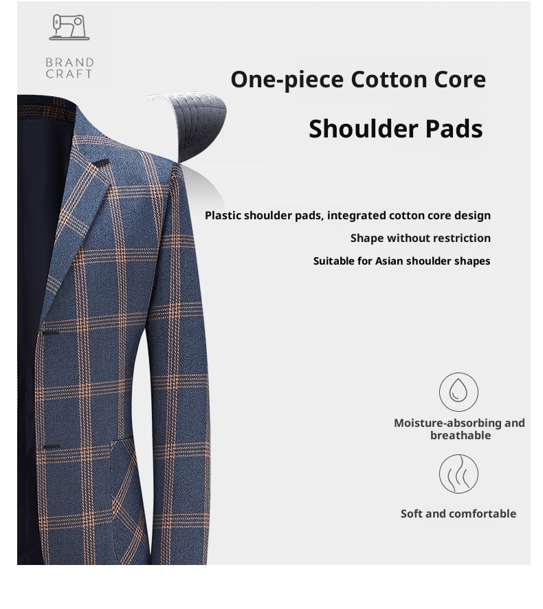 QFV507045555501<2 QFV507045555501<2 Giacca formale da uomo, scozzese di media lunghezza, non stirabile, resistente alla guerra, piccolo abito, stile, abbigliamento da lavoro leggero_voghion.com