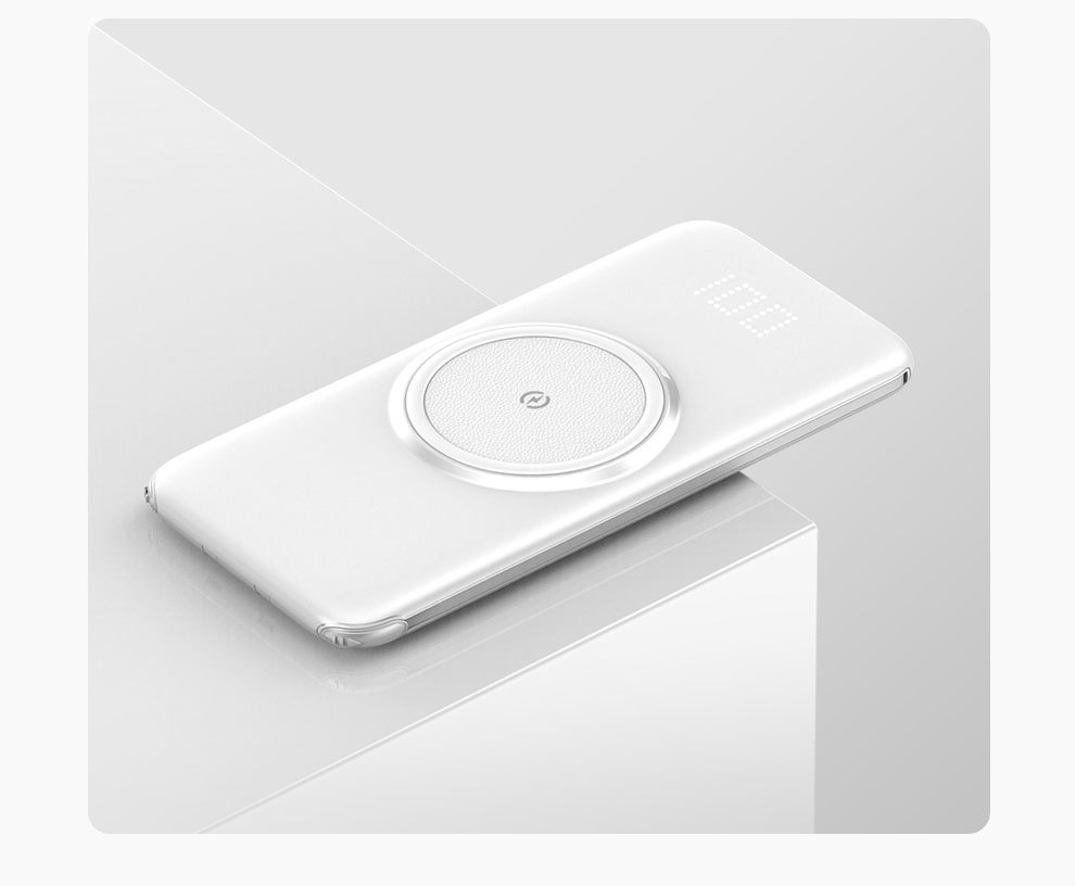 techglobe all'ingrosso Power Bank wireless autonomo con display digitale ultrasottile da 20000 mAh, grande capacità, comodo e portatile_voghion.com