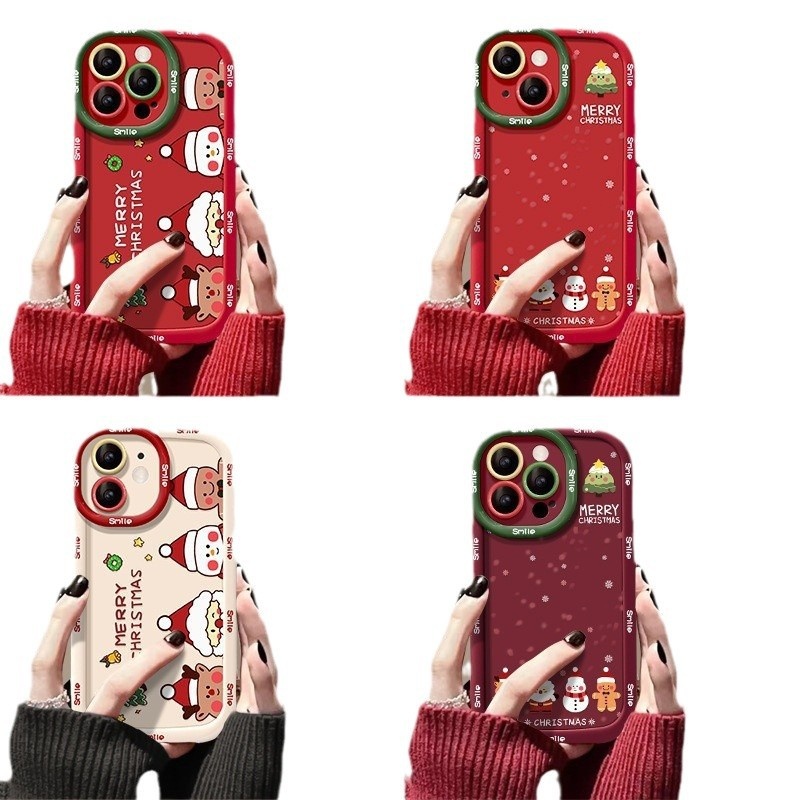 Étui TechGlobe adapté aux iPhone 13 Pro Max 14/12, modèle Père Noël, en silicone XR/XR, antichoc, 16 pouces._voghion.com