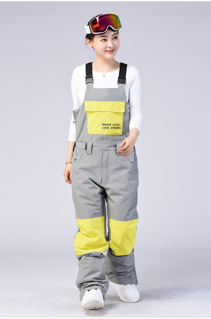 001 Pour hommes et femmes, style couple, salopette, vêtements de ski thermiques d'extérieur, combinaison de snowboard, pantalon de neige une pièce_voghion.com