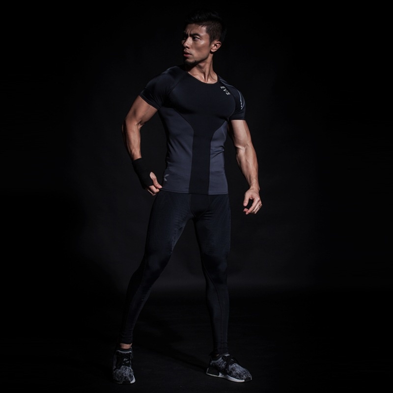 Cross-Border Kompressions-Sporttights für Herren, geeignet für Laufen, Fitness, Training, Marathon, hochelastisch, schweißabsorbierend und atmungsaktiv._voghion.com