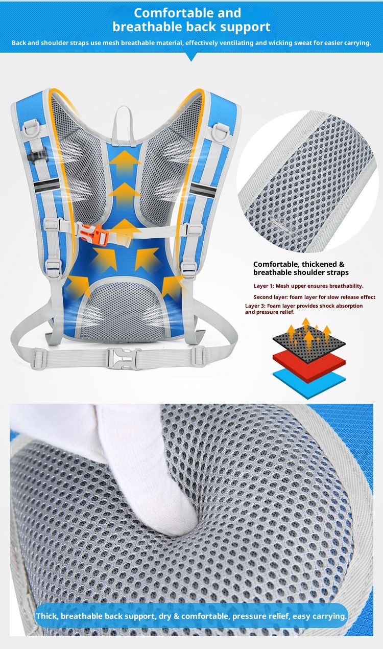 ActiveGo Outdoor Folding Travel Water-Resistant Storage Sports Cycling Large Capacity Reflective Strip Multi-Functional Men's_voghion.com