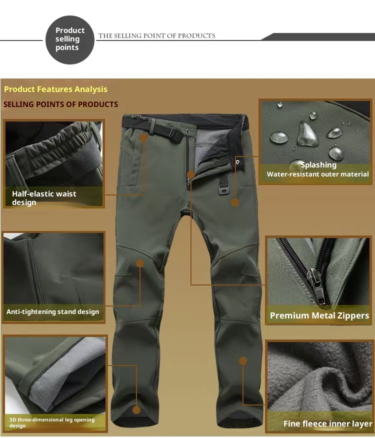 001 Nuovi pantaloni da sci da uomo, da trekking, impermeabili, traspiranti, foderati in pile softshell, spessi, da donna, in lana d'agnello_voghion.com