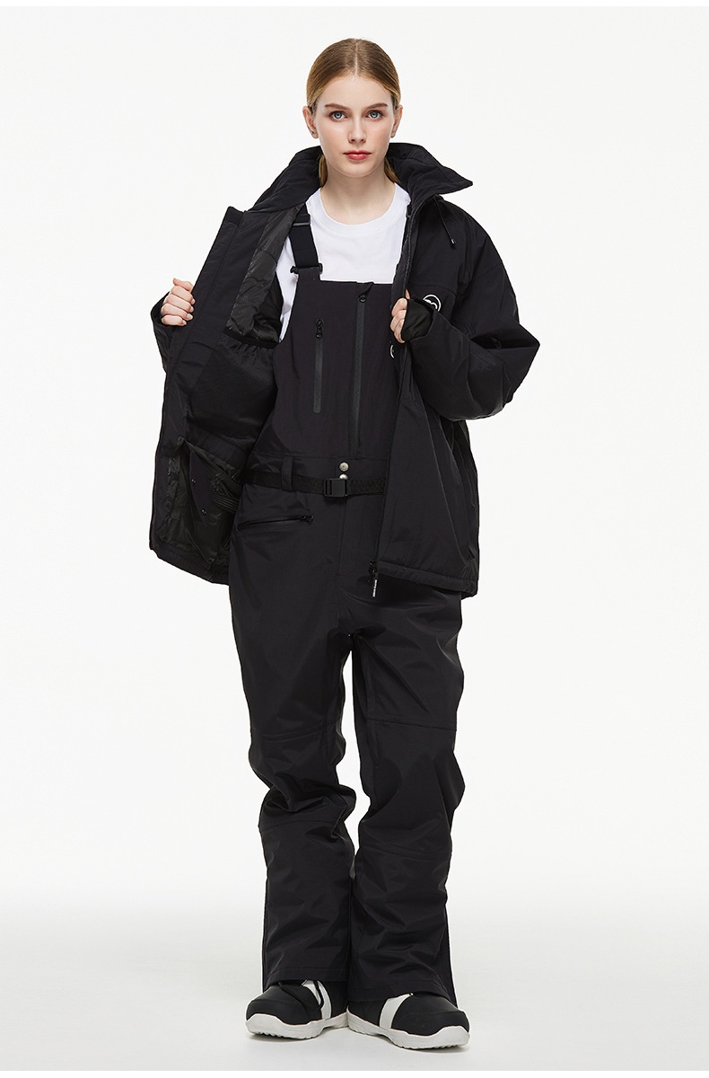 001 New One-Piece Men Women, Ski Pants, Waterproof Warm Season, Suitable For Snowboarding And Skiing, Bib Snow Pants_voghion.com
