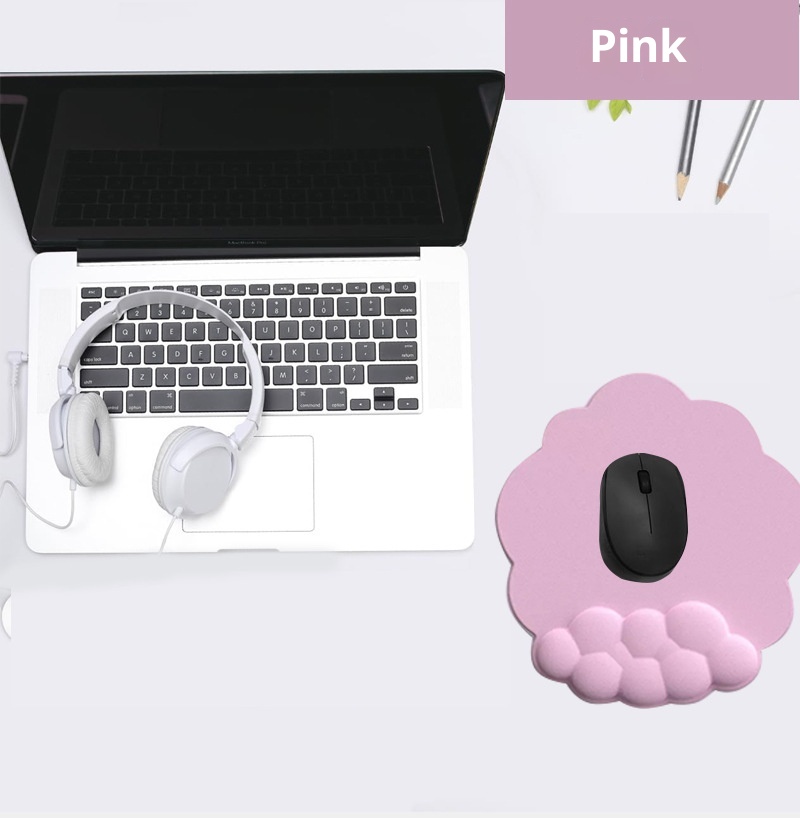 3c Silicone Anti-Slip Cloud Rest Mouse Pad PU Leather Slow Rebound Memory Foam Wrist Support_voghion.com