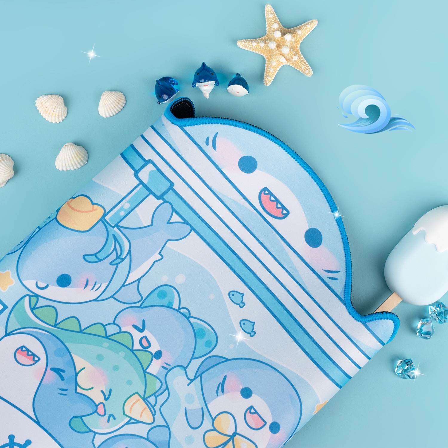 3c Shark Claw Machine Large Mouse Ins Cartoon Cute Pet Wrist Rest Pad Thickened Rubber Desk Mat Gaming Esports_voghion.com