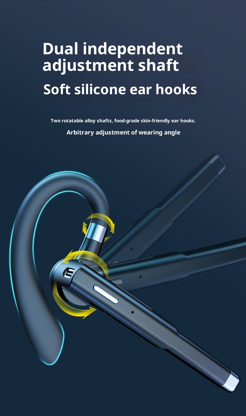 3c Cross-border Bluetooth Earbuds Single Wireless Car Call Noise Cancelling Ear Hook Business Universal Long Battery Life_voghion.com