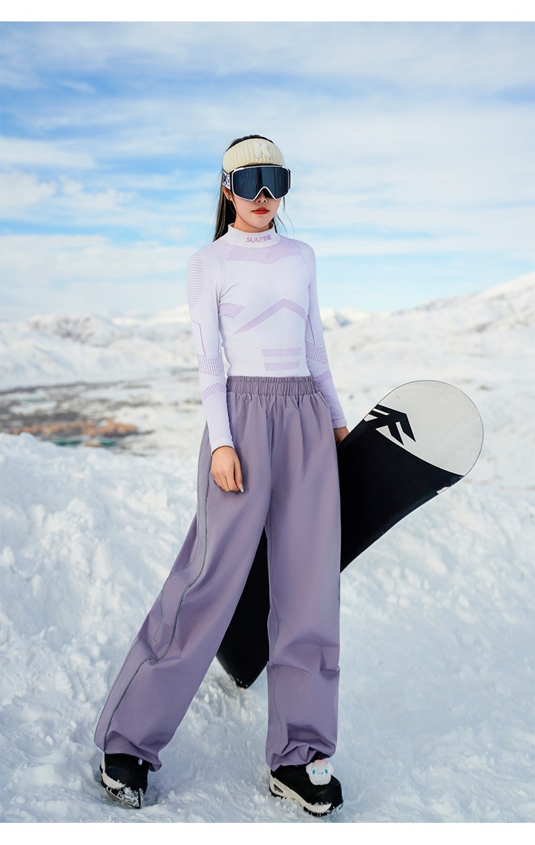 Jupe de ski imperméable et coupe-vent pour homme et femme, idéale pour les activités de plein air. Pantalon de ski chaud en polaire pour snowboard simple ou double._voghion.com