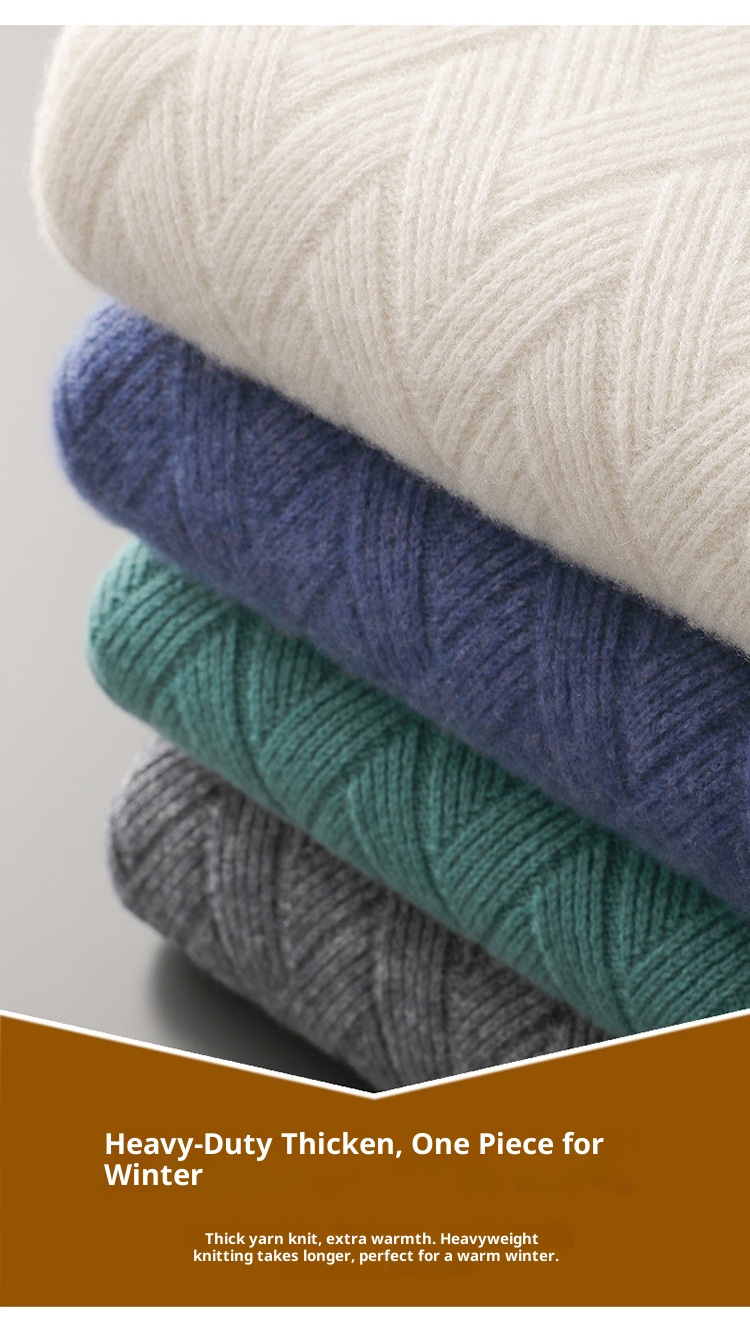 Boy Boy Boy 24 Herbst Winter Neue Wolle Herren Lockerer, lässiger, dicker, warmer Strickpullover aus Kaschmirbasis Herren_voghion.com