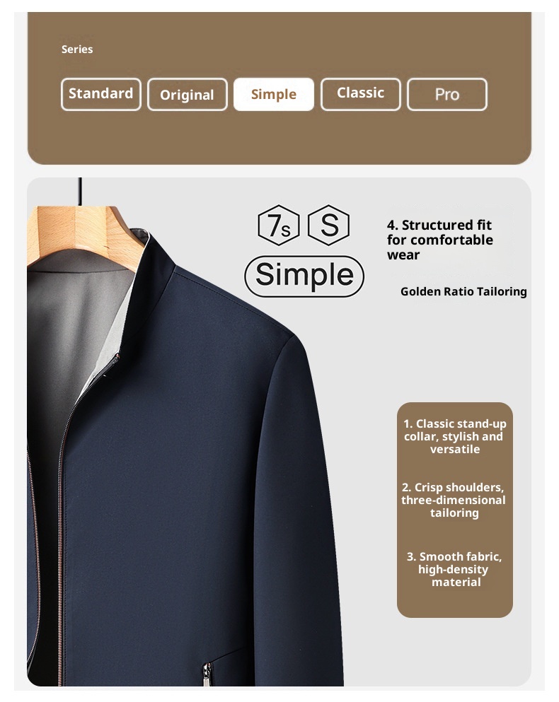 7045555501<2 QFV507045555501<2 Giacca in tinta unita, cappotto, di alta qualità, casual, versatile, dirigenziale, primaverile, abbigliamento da uomo d'affari di alta qualità, all'ingrosso_voghion.com