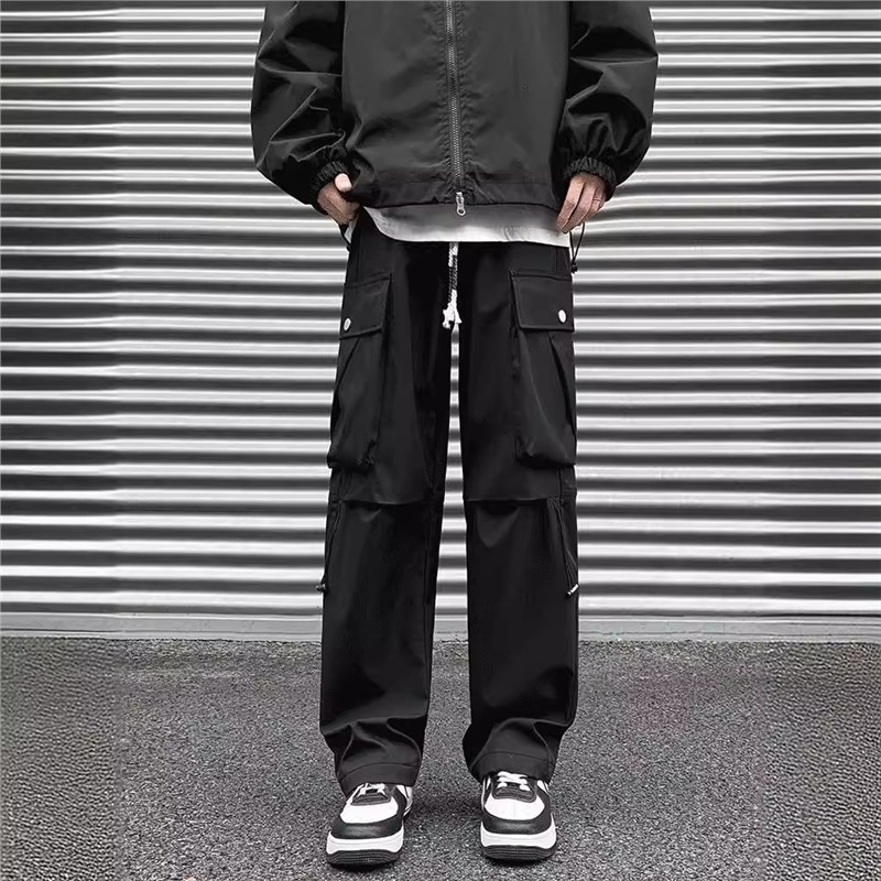boy New American Style Cargo For Men, Spring And Autumn Trendy Outdoor Functional, Straight-Leg Large Size Casual Long_voghion.com