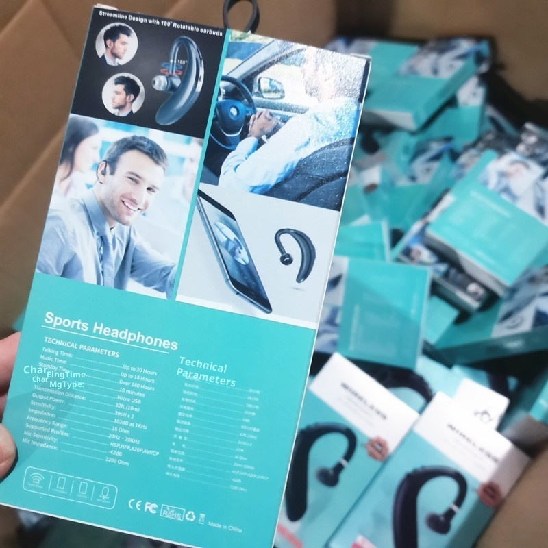 Écouteurs Bluetooth sans fil 3c S109 à suspension auriculaire, emballage plastique, pour le sport_voghion.com