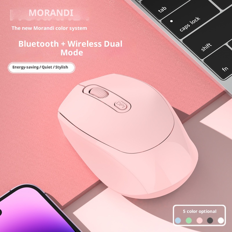 Techglobe Qinlang Smart Mouse wireless silenzioso ricaricabile Bluetooth a doppia modalità per ufficio e computer, disponibile in magazzino, colore Macaron_voghion.com