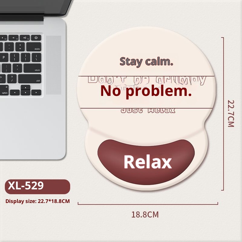 3c Rest Office Text Laptop Silicone Wrist Support Mouse Pad_voghion.com