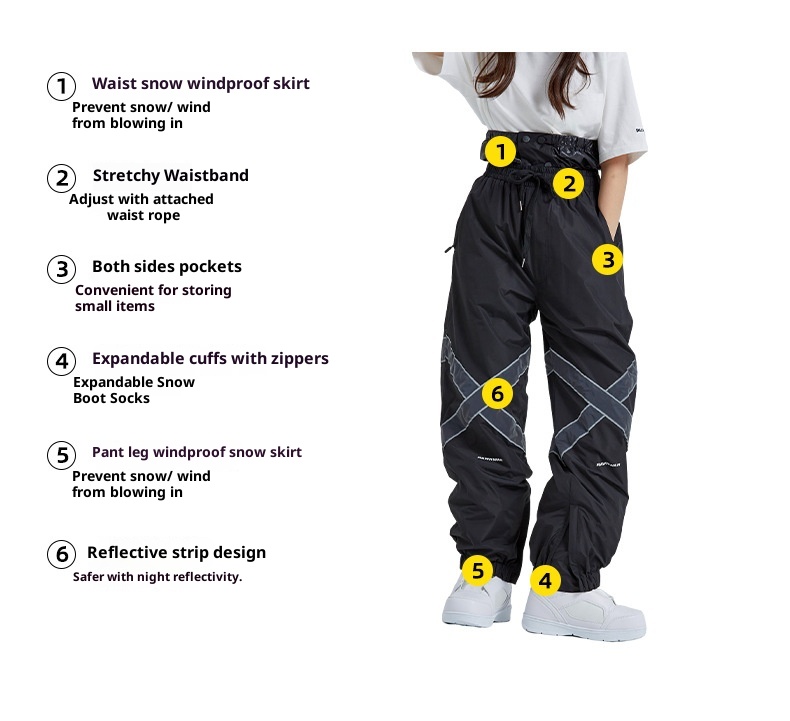 001 2023 Nuovi pantaloni da sci riflettenti caldi antivento da snowboard unisex per esterni, stile coppia, tendenza invernale_voghion.com