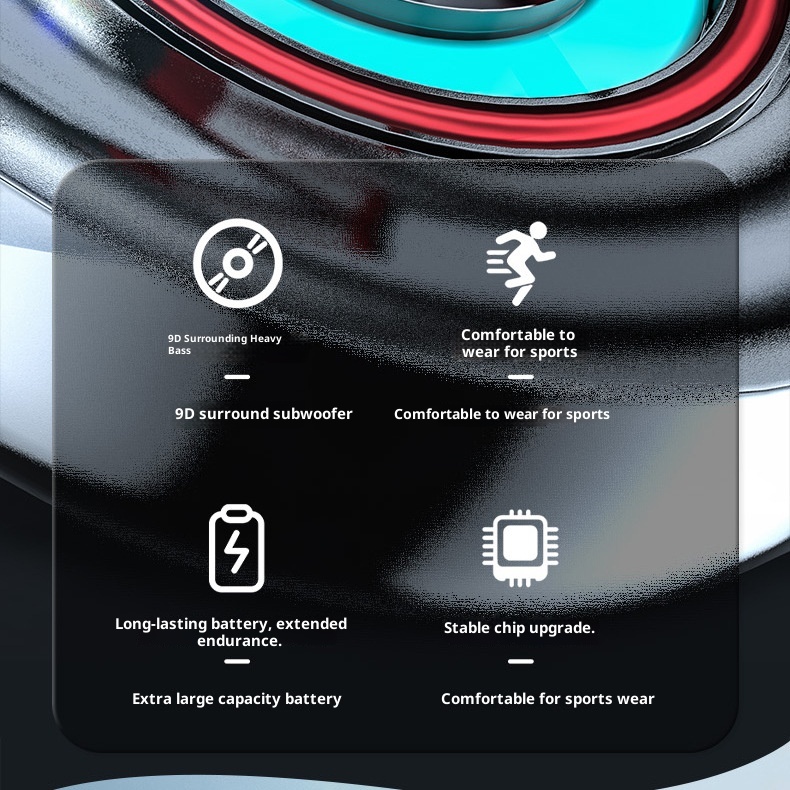 3c Nuove cuffie universali da gioco Bluetooth a bassa latenza wireless con archetto da collo 5.3" ad alta qualità del suono_voghion.com