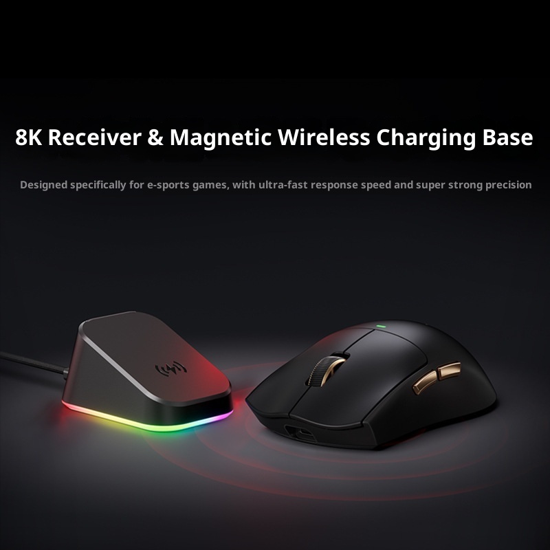 Souris de jeu e-sport ultra-légère Techglobe MCHOSE K7 avec charge sans fil 3950_voghion.com