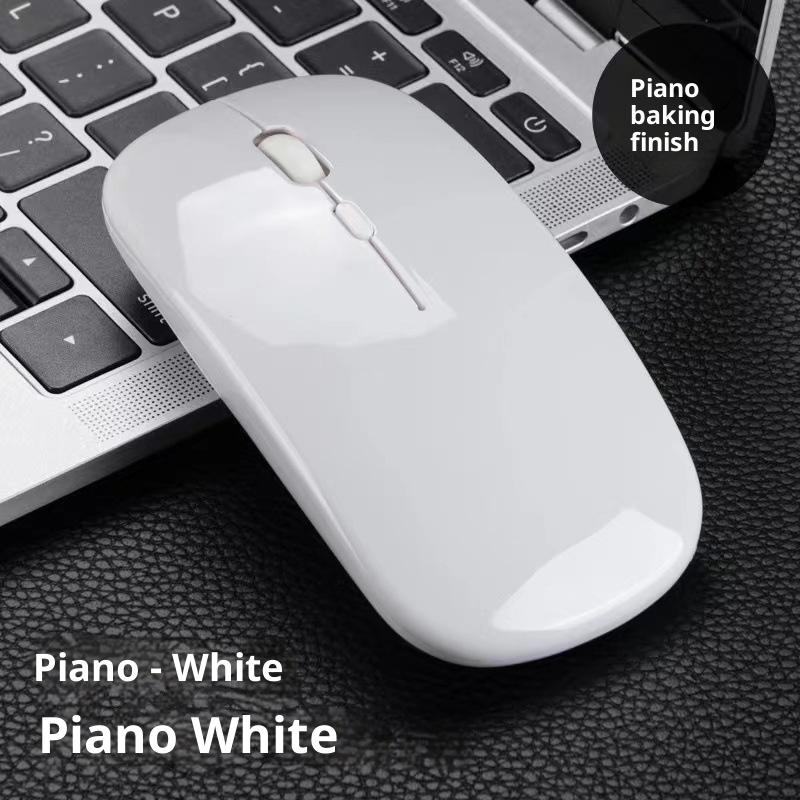 Techglobe 2.4G Bluetooth Wireless Dual Mode Silent Compatible With Laptop Charging Noiseless Office Glowing Mouse_voghion.com