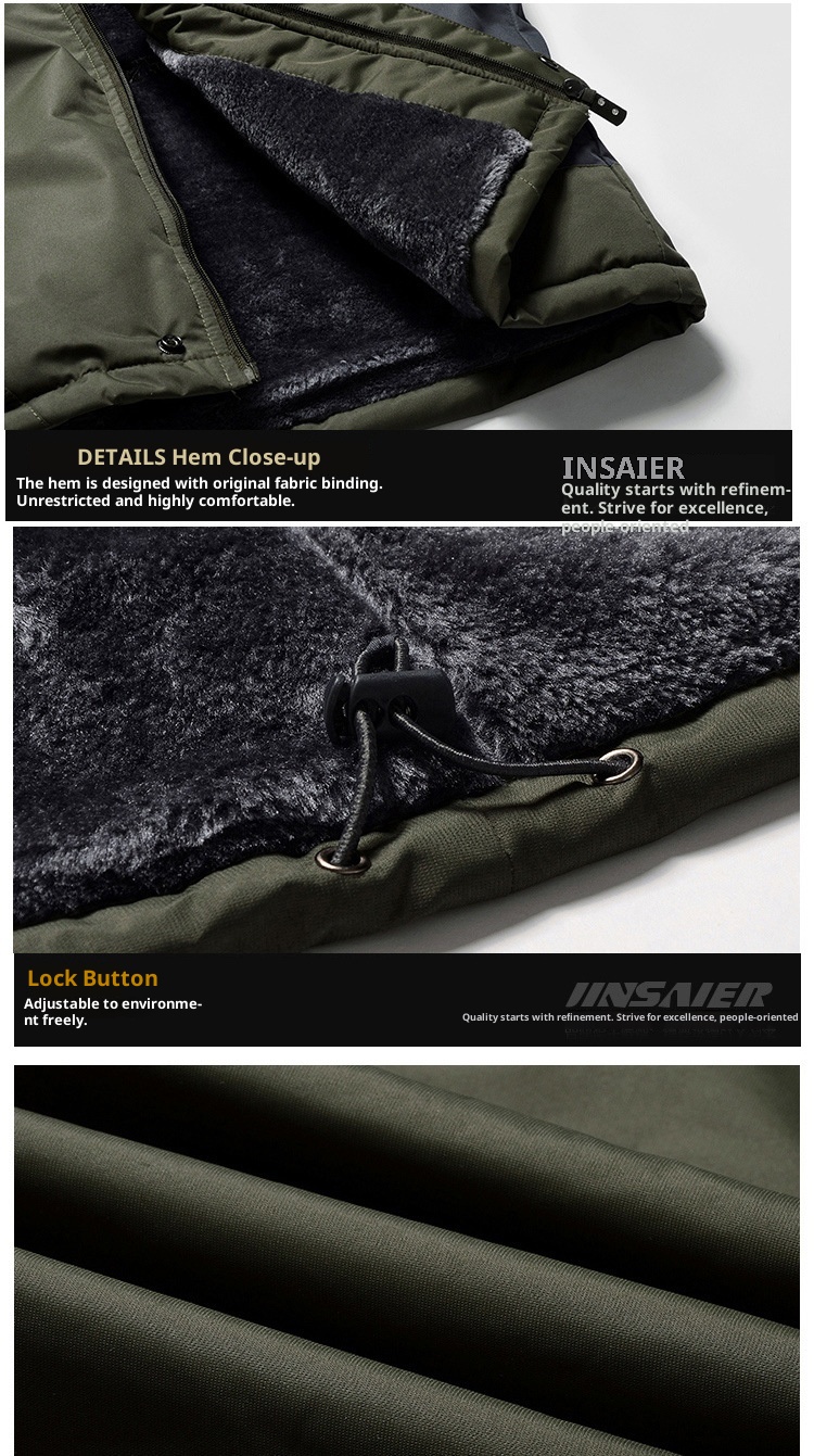 001 Cross-Border And Pants Set Winter Fleece-Lined Thickened Mountaineering Suit Outdoor Windproof Waterproof Jacket For Men_voghion.com