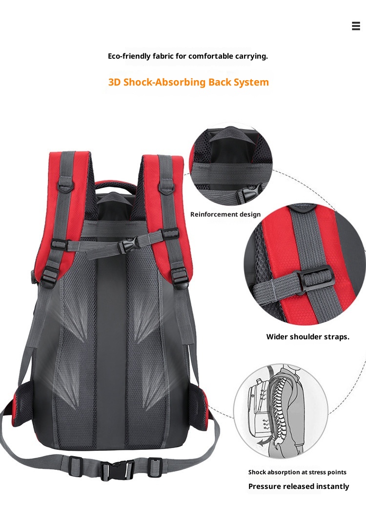 ActiveGo Backpack For Men, Large Capacity Travel Backpack, Sports Men's Oversized Outdoor Hiking Bag, Women's Luggage Bag_voghion.com