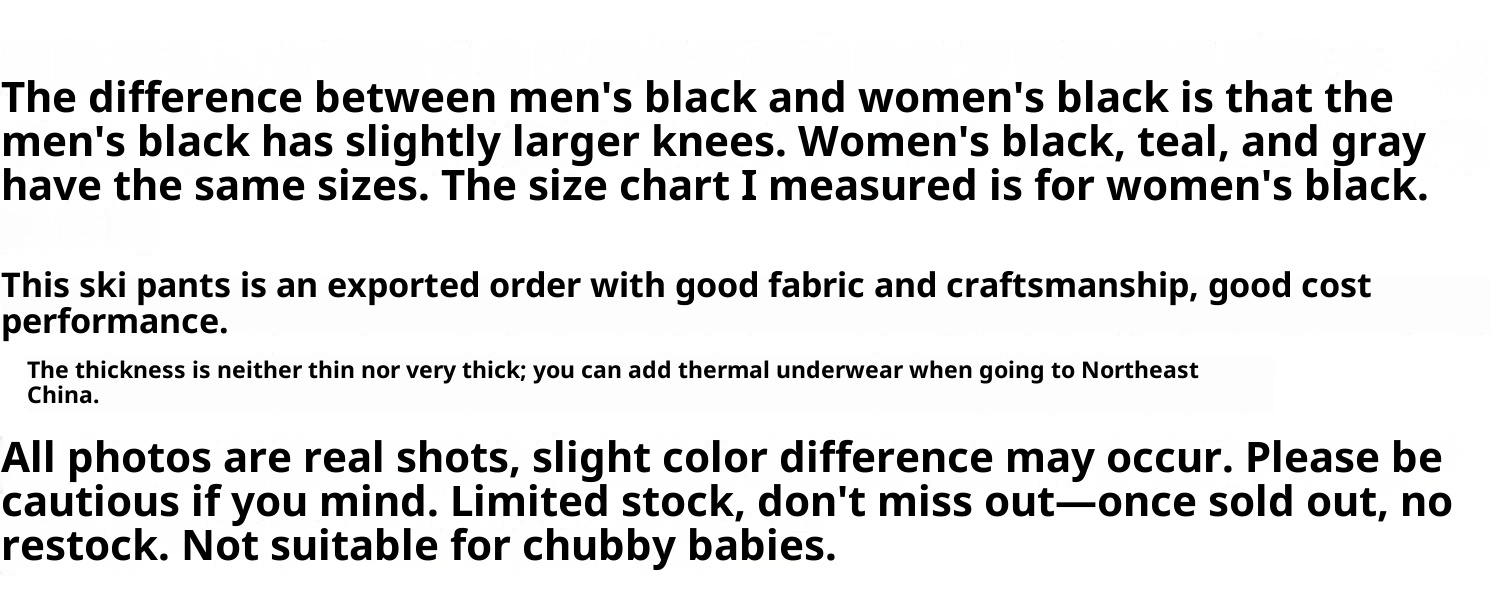 Pantalon de ski enfant 001, chaud, imperméable, coupe-vent et rembourré, avec bretelles, pour le ski en extérieur._voghion.com