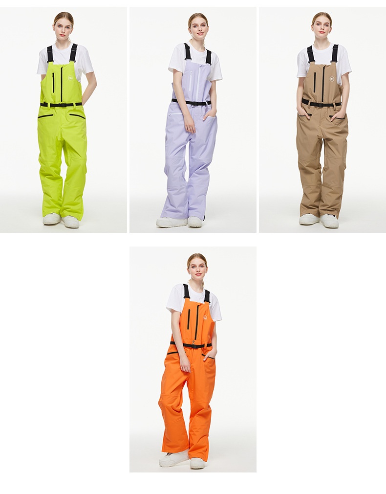 001 New One-Piece Men Women, Ski Pants, Waterproof Warm Season, Suitable For Snowboarding And Skiing, Bib Snow Pants_voghion.com