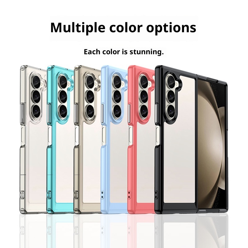 TechGlobe compatibele Flip6 telefoonhoesje Fold6 Samsung Z Fold5 kleurrijke volledige bescherming anti-valhoes_voghion.com