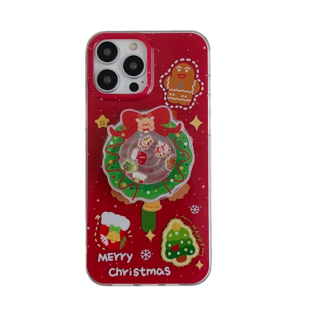 TechGlobe Santa Claus Reindeer Compatible With 15 Phone Case Magnetic Stand 14 Pro Max 12 Christmas Tree 13 Gingerbread Man_voghion.com