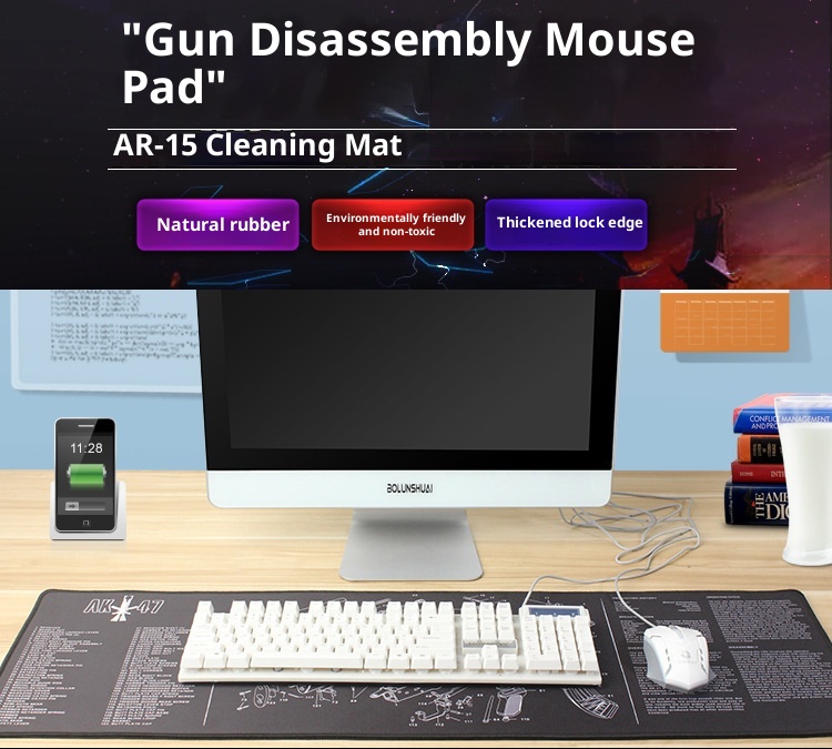 3c Cross-Border Hot Selling AK-47 Model Disassembly Waterproof Gun Cleaning Competitive Gaming Mouse Pad_voghion.com