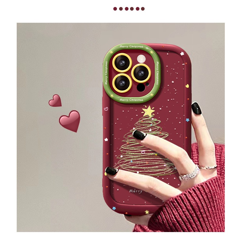 Étui TechGlobe compatible avec les iPhone 12/11 Pro Max et 13/14 Plus (modèle sapin de Noël), résistant aux chocs._voghion.com