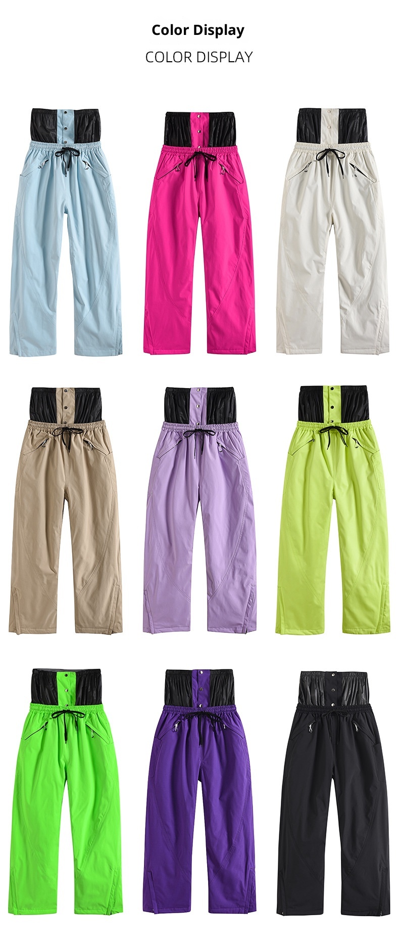 001 Nieuwe Heren Dames Winter Outdoor Waterdichte Warme Verdikte Snowboard Losse Versie Skibroek_voghion.com