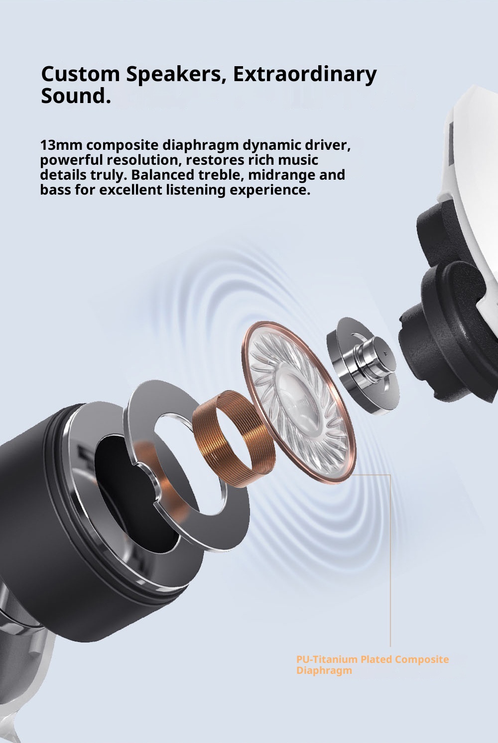 3c 2025 New S190 High Appearance Quality True Wireless Bluetooth Compact Long-Wear Comfortable Low Latency Earphones_voghion.com