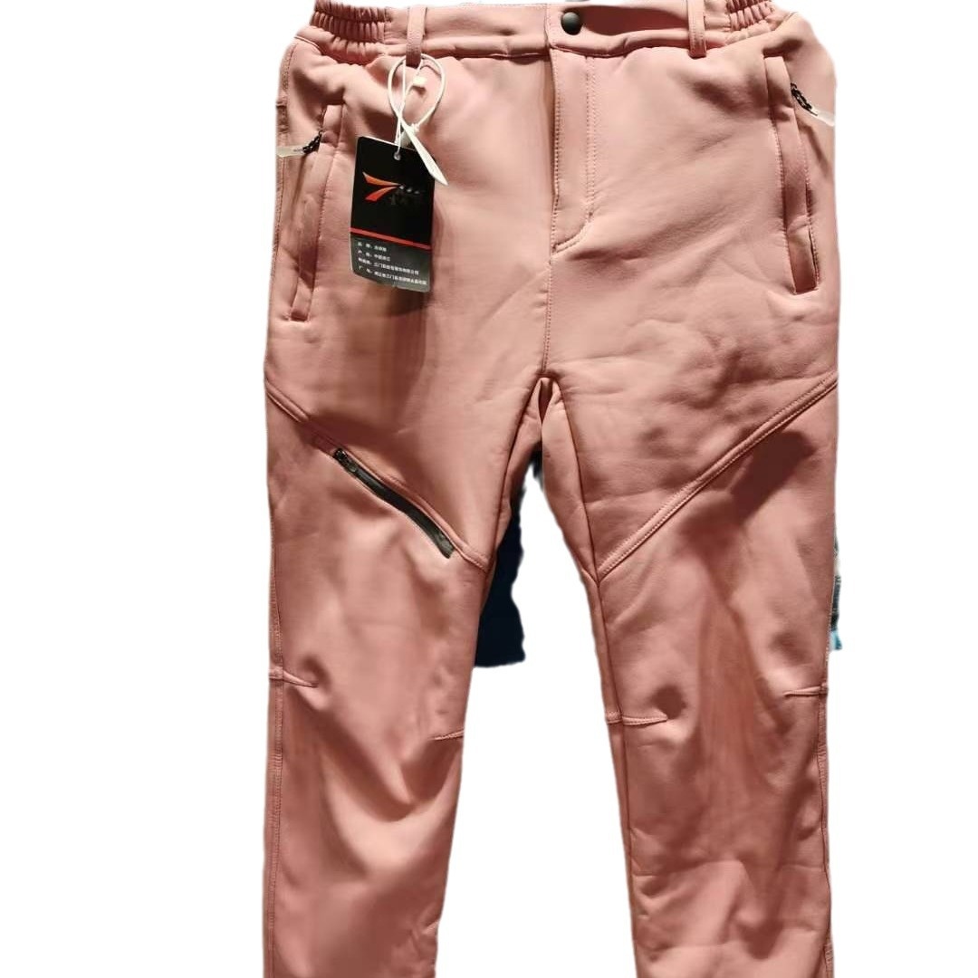001 Winter Outdoor Lamb Wool For Men And Women Couples Waterproof Windproof Children's Softshell Ski Pants Thick_voghion.com