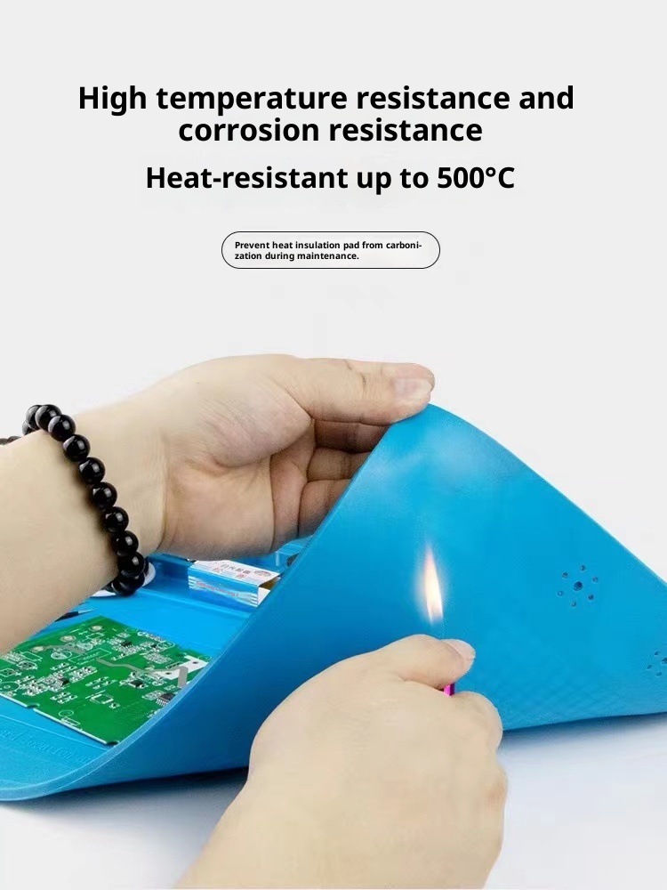Banco da lavoro per riparazione di telefoni cellulari e computer 3c, isolamento termico, saldatura resistente alle alte temperature, silicone magnetico_voghion.com